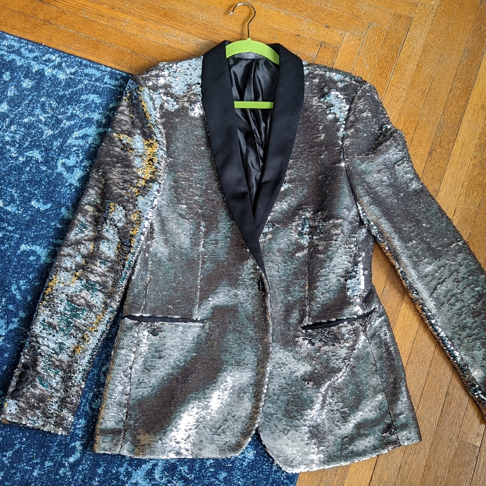 Zara Sequin Blazer